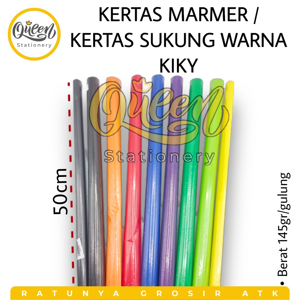 Jual 1 GULUNG 5 LEMBAR KERTAS MARMER KIKY KERTAS SUKUNG SAMPUL BUKU