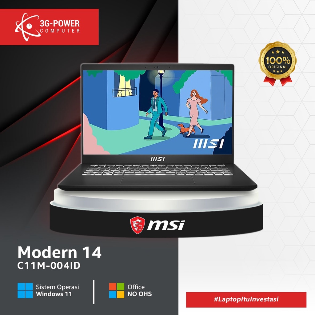 Jual Msi Modern C M Id I G Gb Gb Fhd Ips W