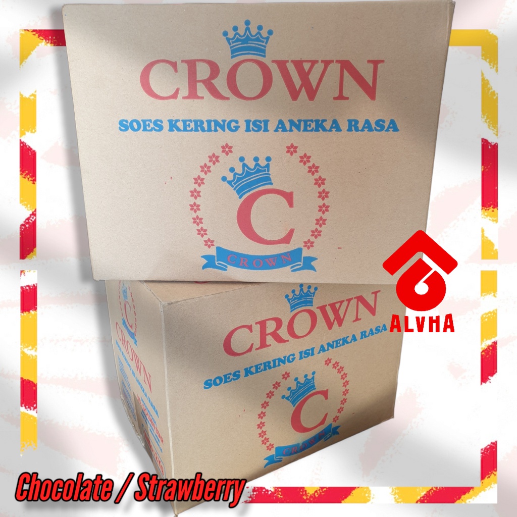 Jual Crown Soes Chocolate Strawberry Kering Box Kg Shopee Indonesia