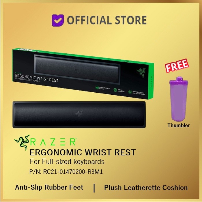 Jual Razer Ergonomic Wrist Rest For Full Sized Keyboards Keyboard