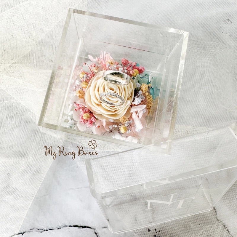 Jual Kotak Cincin Akrilik Bening Acrylic Ring Box Wedding Ring Box