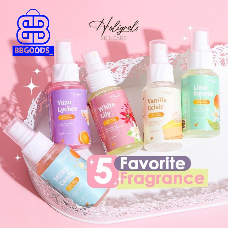 Jual Holigrels Skincare Body Mist Holigrels 75ml Shopee Indonesia