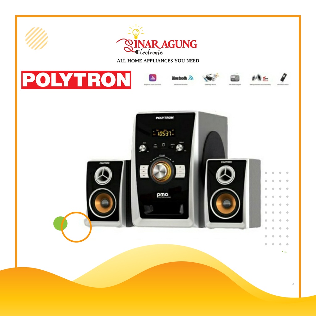 Jual SPEAKER POLYTRON PMA 9501 BERGARANSI RESMI BLUETOOTH Shopee