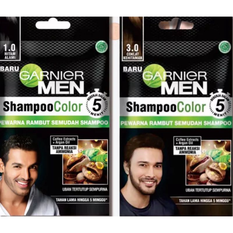 Jual Garnier Men Shampoo Color Hitam 1 0 Coklat 3 0 Hair Color