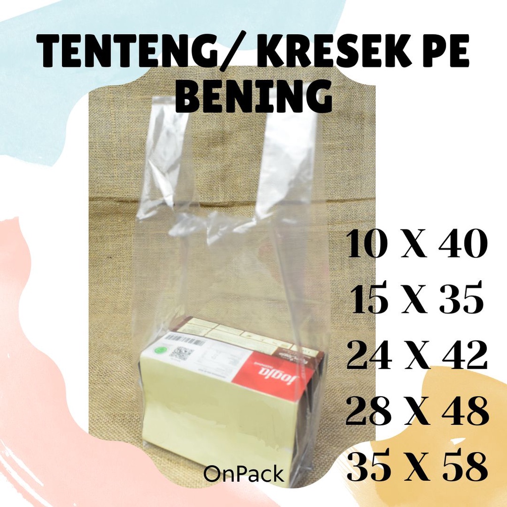 Jual Kantong Plastik Kresek Tenteng Pe Bening Tranparan Ukuran 10x40