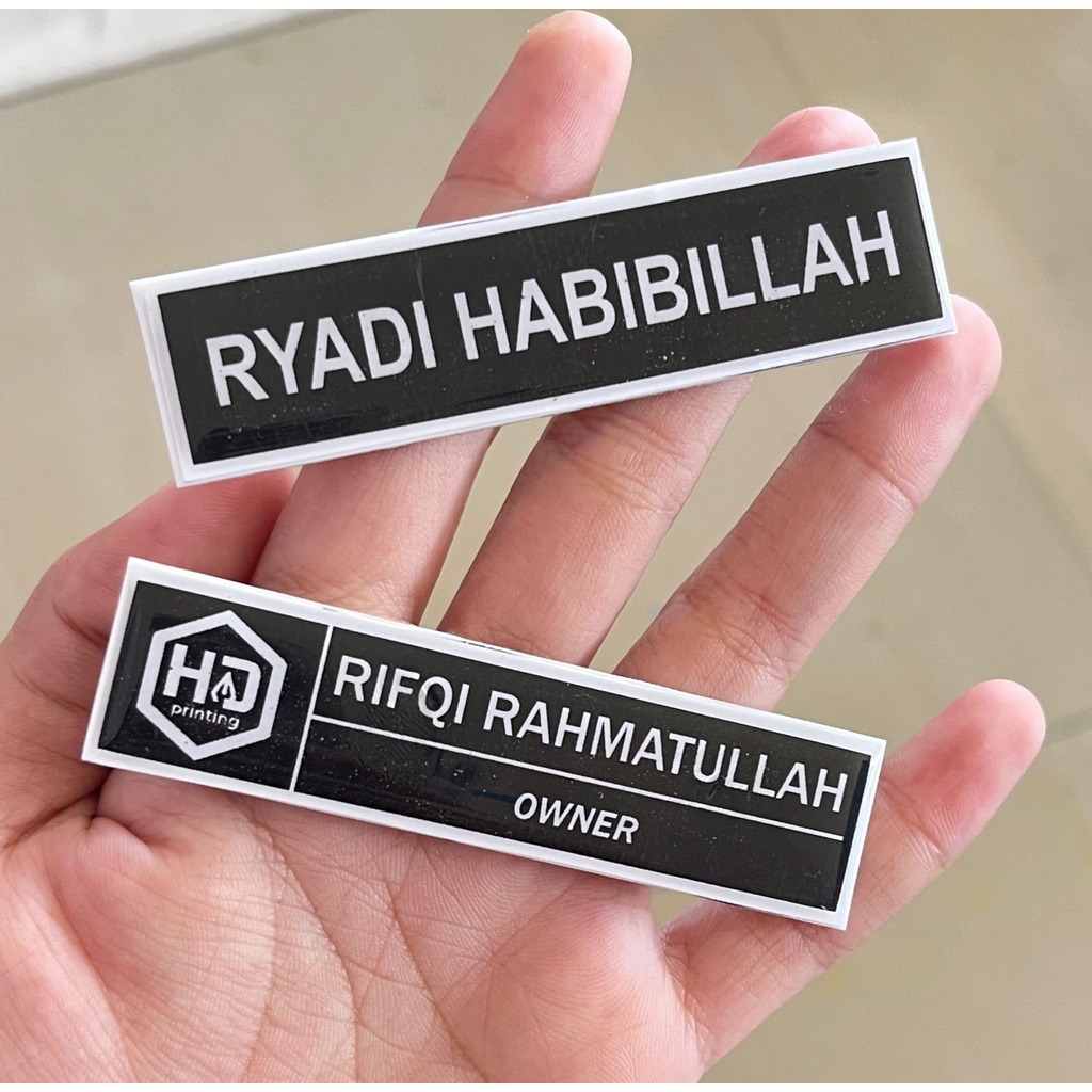 Jual Name Tag Akrilik Custom Free Design Shopee Indonesia