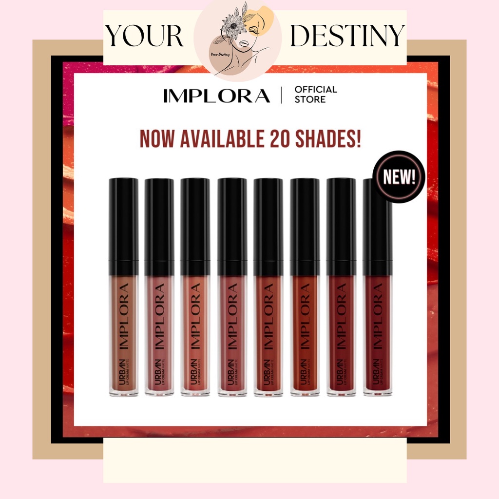 Jual Implora Urban Lip Cream Matte Dusky Nude Butterscotch Pink