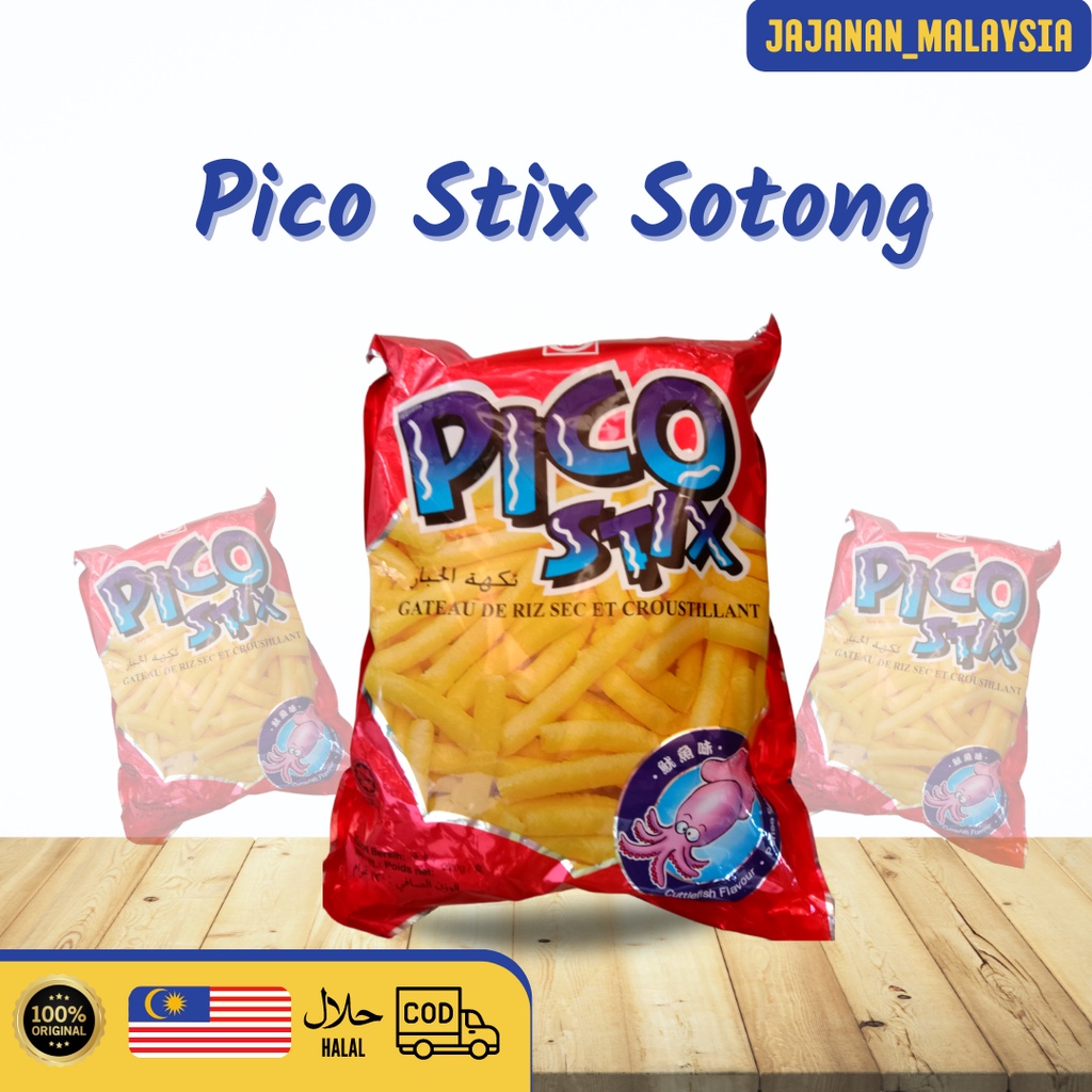 Jual Cemilan Pico Stik Sotong Import Malaysia Berat 220 Gr Isi Penuh