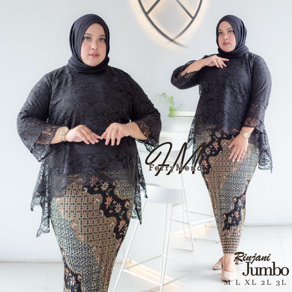 Jual Kebaya Rinjani Jumbo Set Brukat M L XL XXL XXXL LD 100 105 110 120