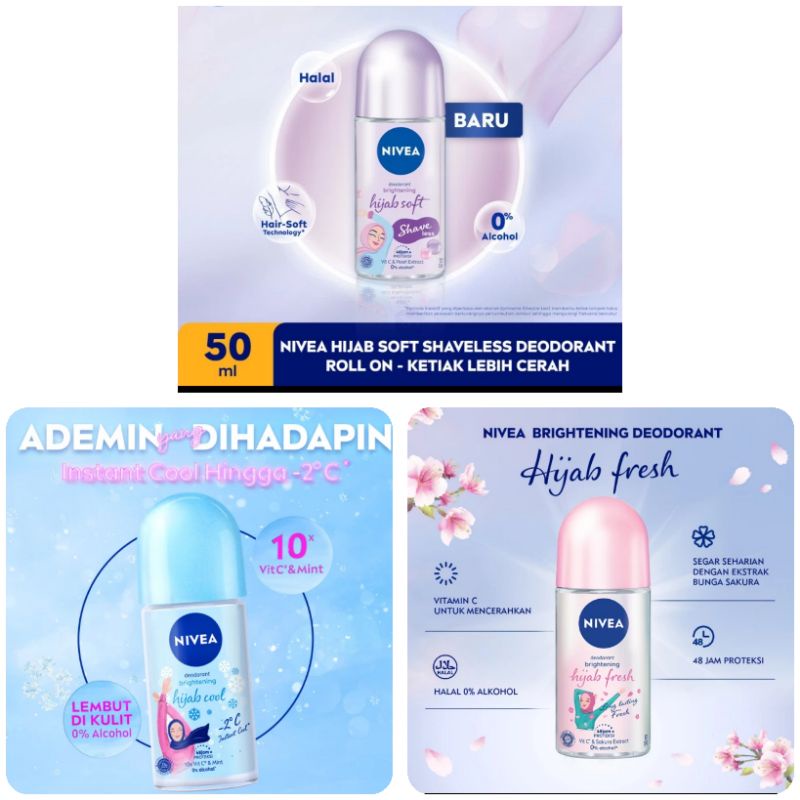 Jual Nivea Deodorant Hijab Fresh Soft Cool New 50mL Shopee Indonesia