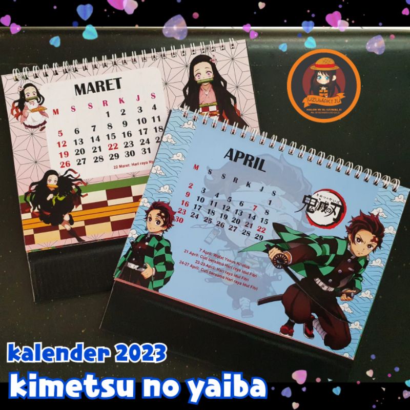 Jual Kalender Meja Anime Kimetsu No Yaiba Demon Slayer Shopee