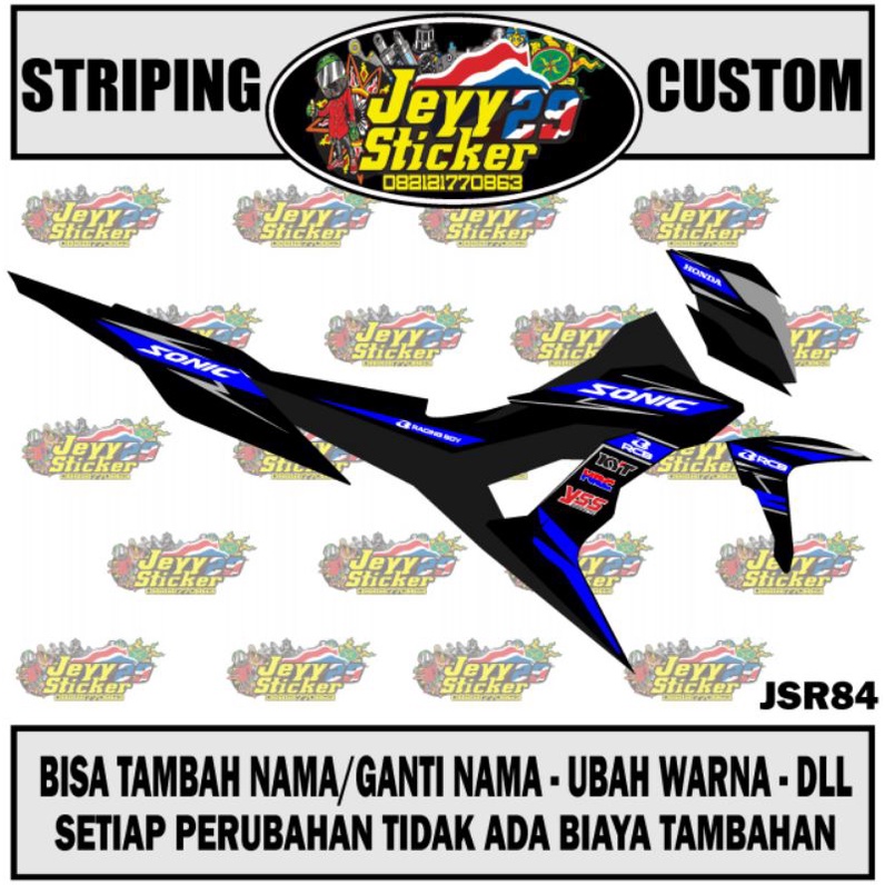 Jual STRIPING CUSTOM HONDA SONIC 150R SUKA SUKA STRIPING SONIC 150R