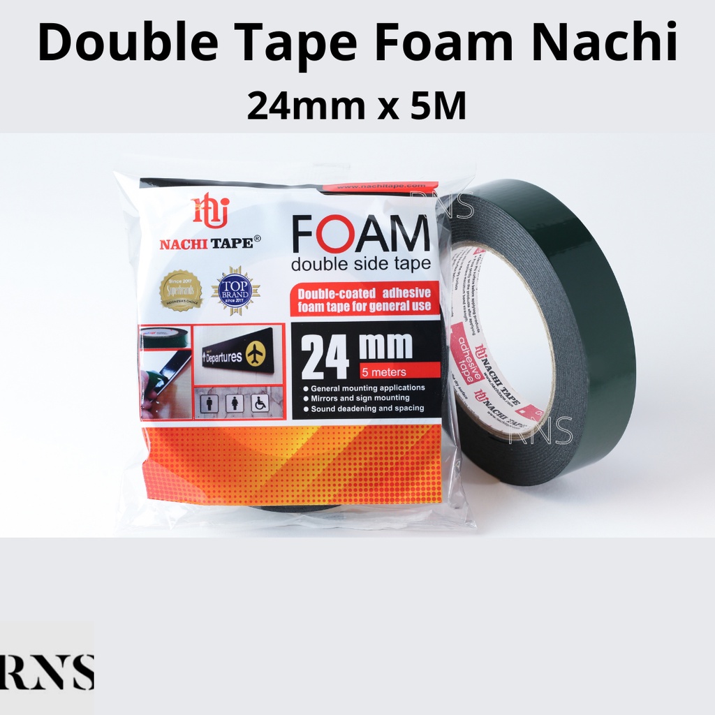 Jual Double Side Foam Tape Busa Spon Nachi 24 Mm 1 Inch X 5 Meter