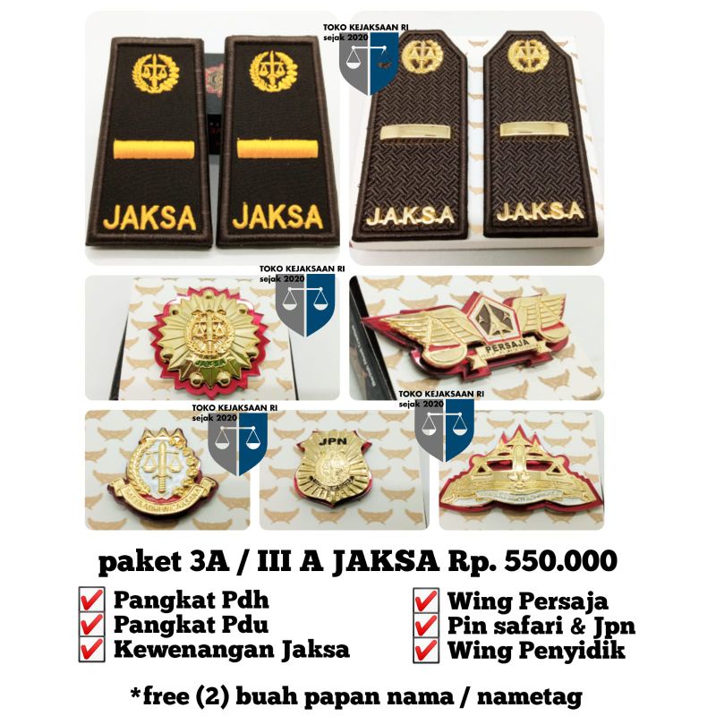 Jual Atribut Kejaksaan A Jaksa Full Set Shopee Indonesia