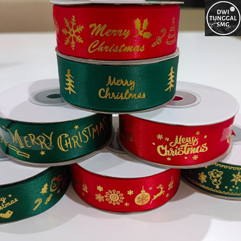 Jual Pita Natal Pita Satin Edisi Natal Limited Stock Shopee Indonesia