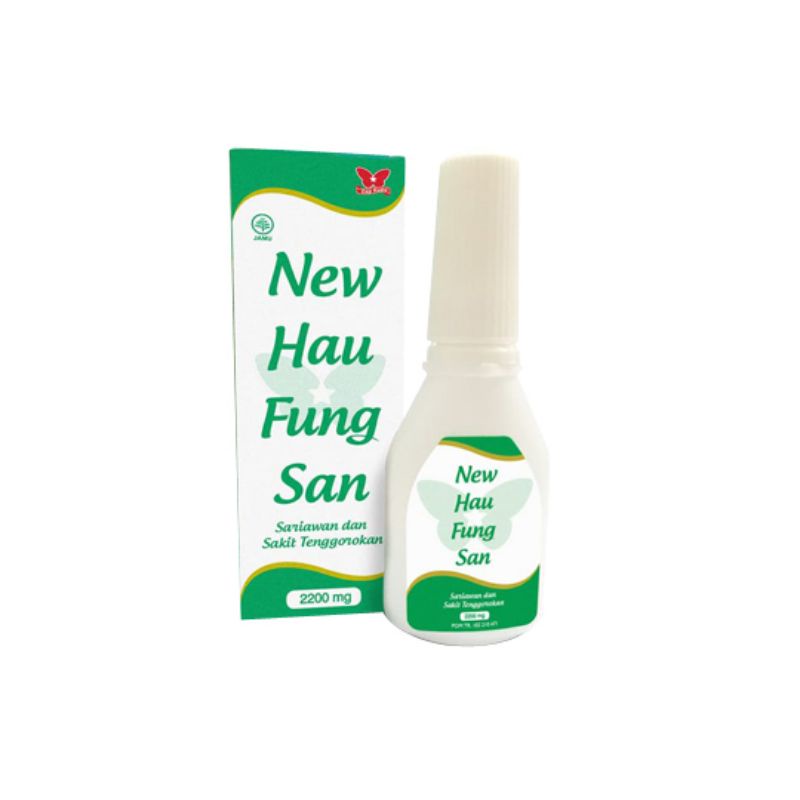 Jual Hau Fung San Spray 2200mg Obat Sariawan Tenggorokan Cap Kupu