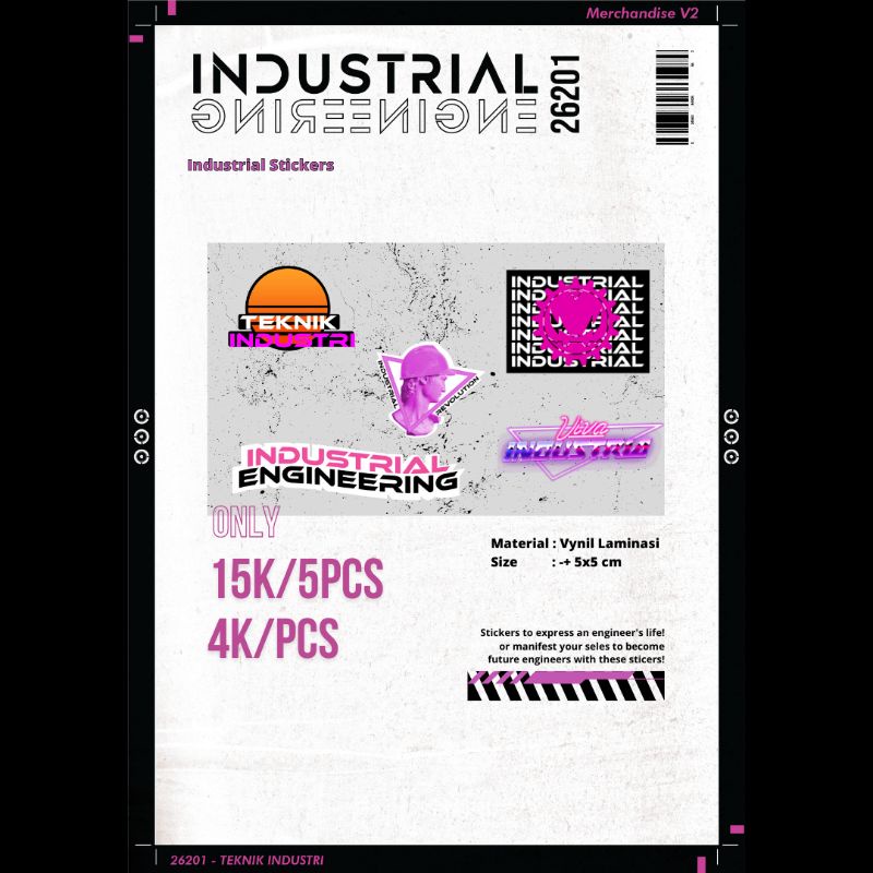 Jual Sticker Official Merchandise Teknik Industri Universitas