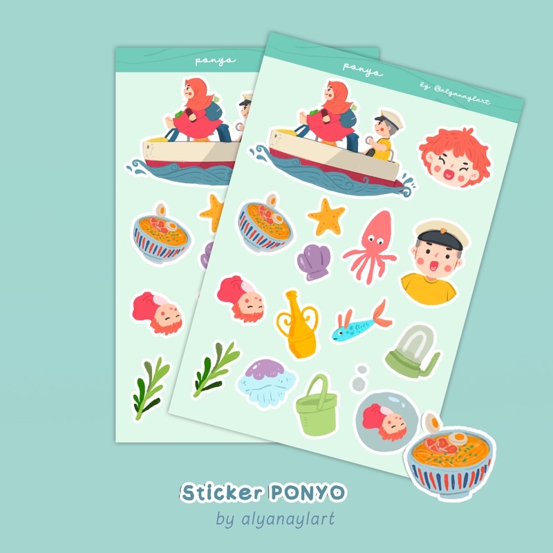 Jual Studio Ghibli S Sticker PONYO Fanart By Alyanaylart Shopee Indonesia