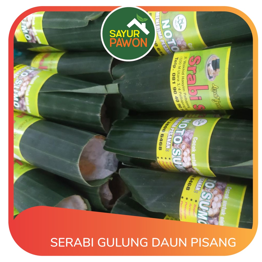 Jual Jajan Pasar Serabi Gulung Daun Pisang Per Bj Sayur Pawon Snack