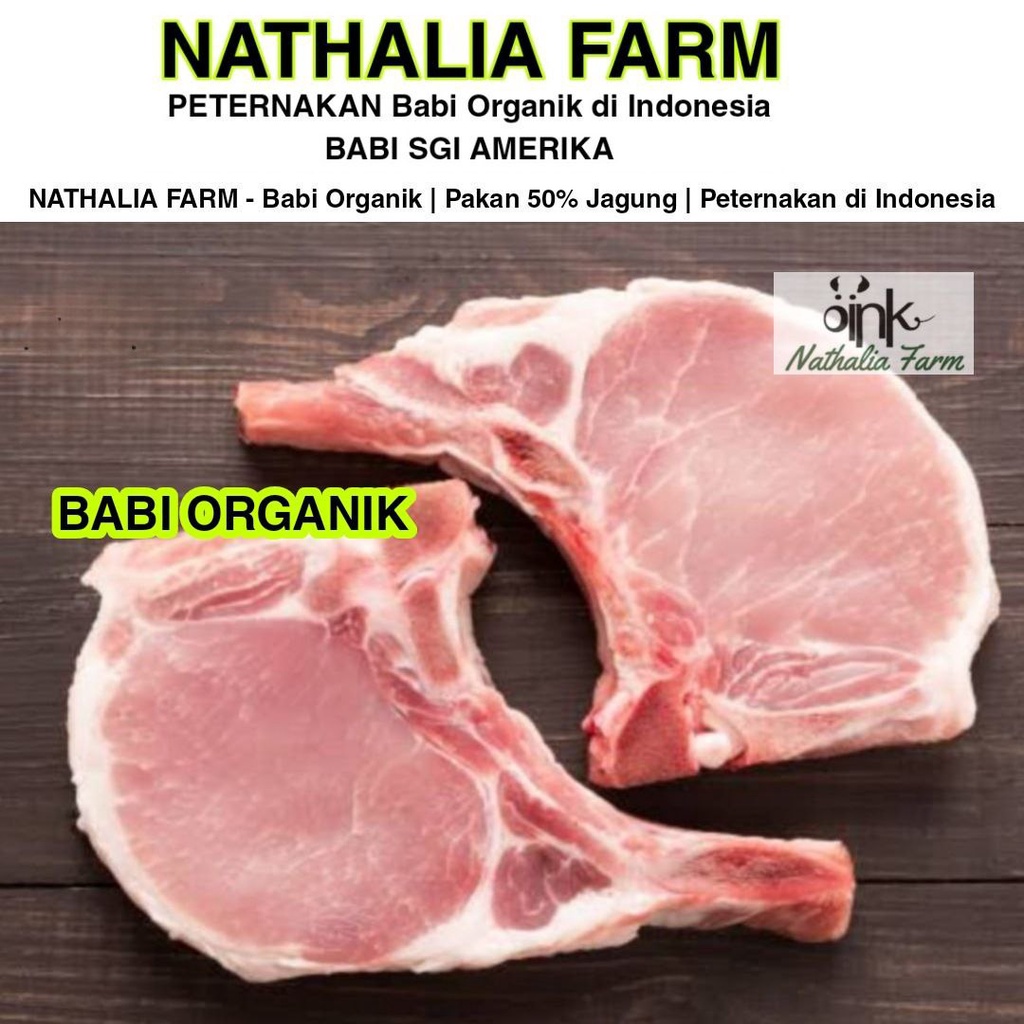 Jual Babi Organik Pork Chop Karbonat Iga Daging Babi Organik