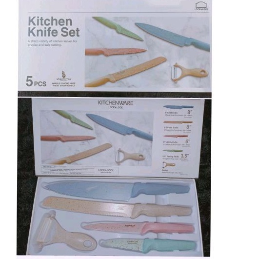 Jual Pisau Dapur Set Kitchen Knife Set Lock And Lock Shopee Indonesia