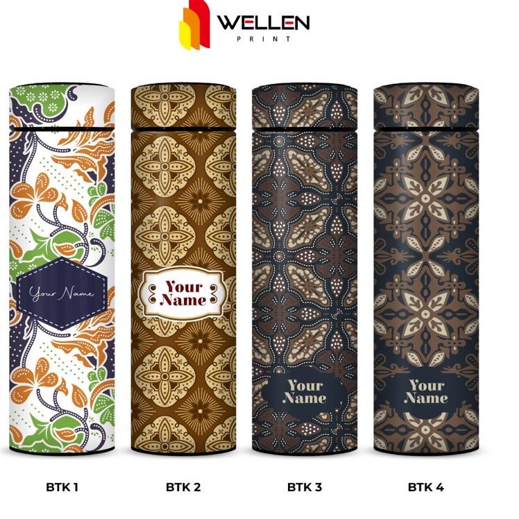 Jual Stok Terbaru Wellen Print Tumbler Sakura Print Uv Motif Batik