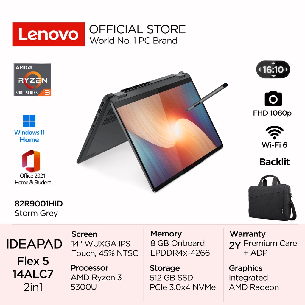 Jual Lenovo Ideapad Flex Alc Amd Ryzen U Win Gb Gb Ssd