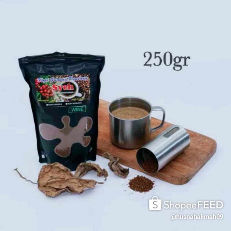 Jual Kopi Arabika Wine Gr Kopi Gunung Puntang Merk Syeh Shopee