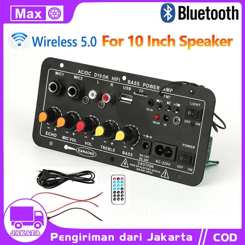 Jual Siap Cod Inci Amplifier Board Karaoke Audio Bluetooth Usb Fm