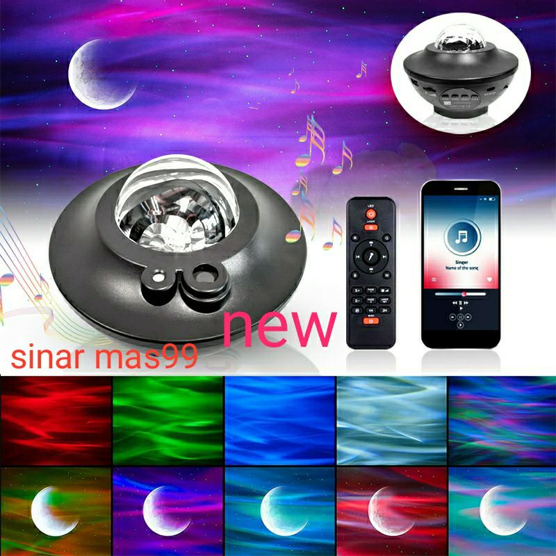 Jual New Lampu Proyektor Dengan Speaker Langit Malam Bulan Bintang In