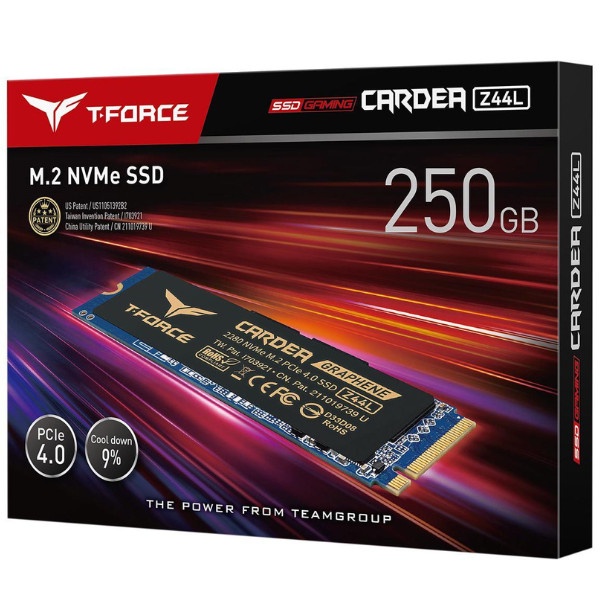 Jual TEAMGROUP T FORCE SSD M 2 2280 CARDEA Z44L PCIe Gen4x4 NVME 250GB