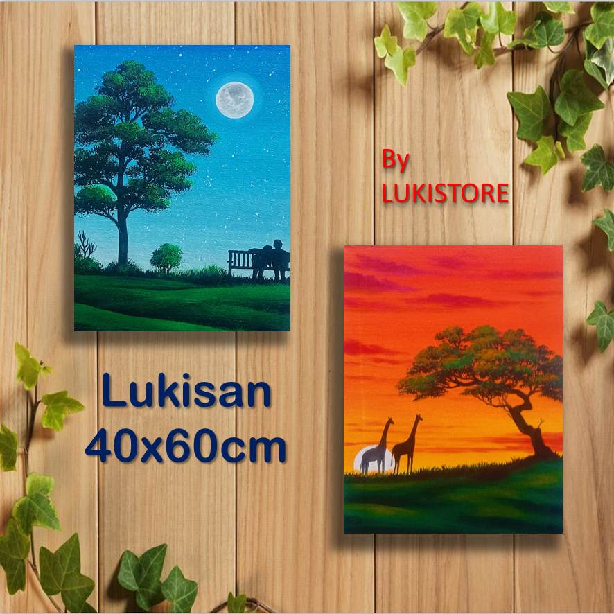 Jual Lukisan Kanvas Canvas X Cm Aneka Motif Pemandangan Aesthetic