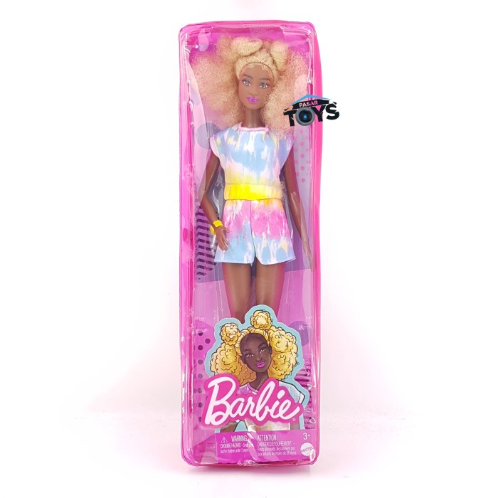 Jual Barbie Fashionistas Doll 180 Tall Blonde Afro With Side Puffs Shopee Indonesia