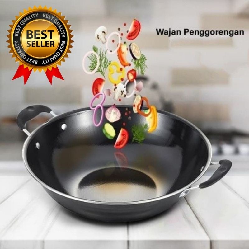 Jual Promo Wajan Jumboteflon Tebal Tahan Api Anti Lengket Penggorengan