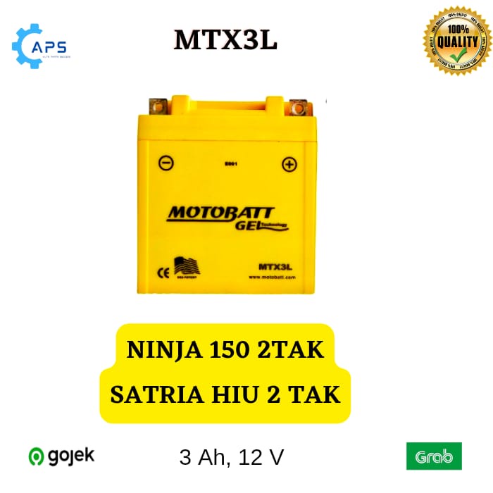 Jual Aki Motor Kawasaki Ninja Tak Satria Hiu Tak Motobatt Mtx L