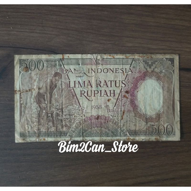 Jual Uang Kuno 500 Rupiah Seri Pekerja Tahun 1958 Shopee Indonesia