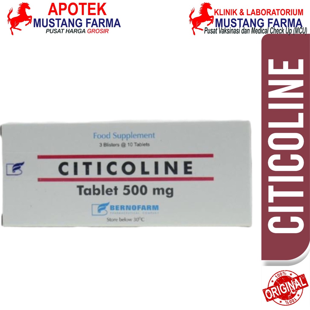 Jual Citicoline 500 Mg Per Keping Original Suplemen Makanan Kaplet