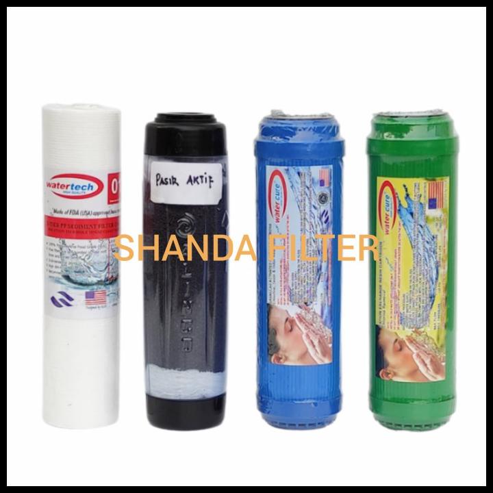 Jual Paket Sparepart Filter Air 4 Tahap Sedimen Berbesi Gac Resin