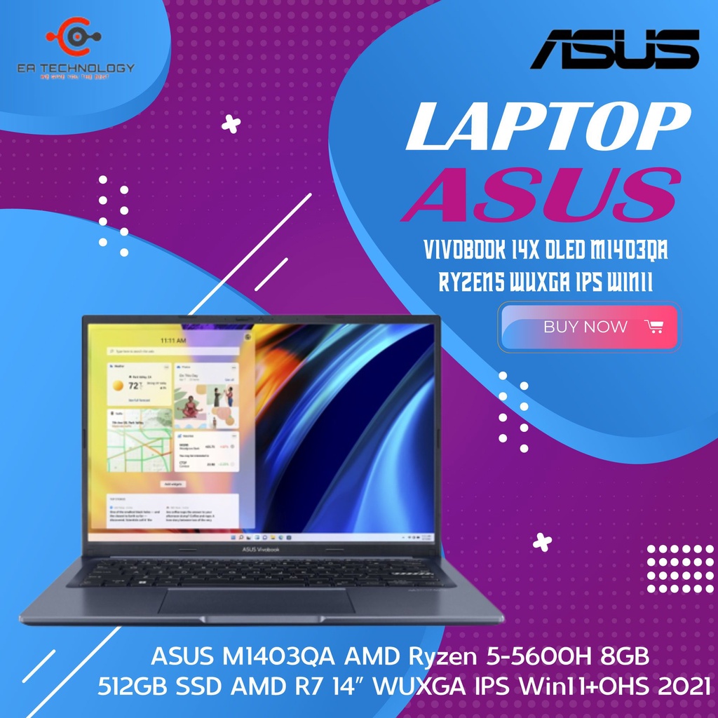 Jual Asus Vivobook M Qa Amd Ryzen H Gb Ssd Wuxga Ips