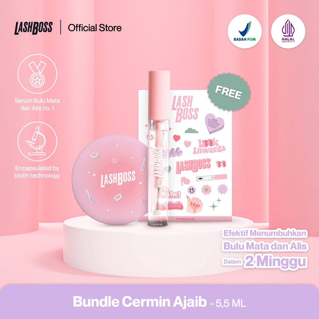 Jual LashBoss Bundle Cermin Ajaib 1 Rapunzel Serum For Lash And Brow