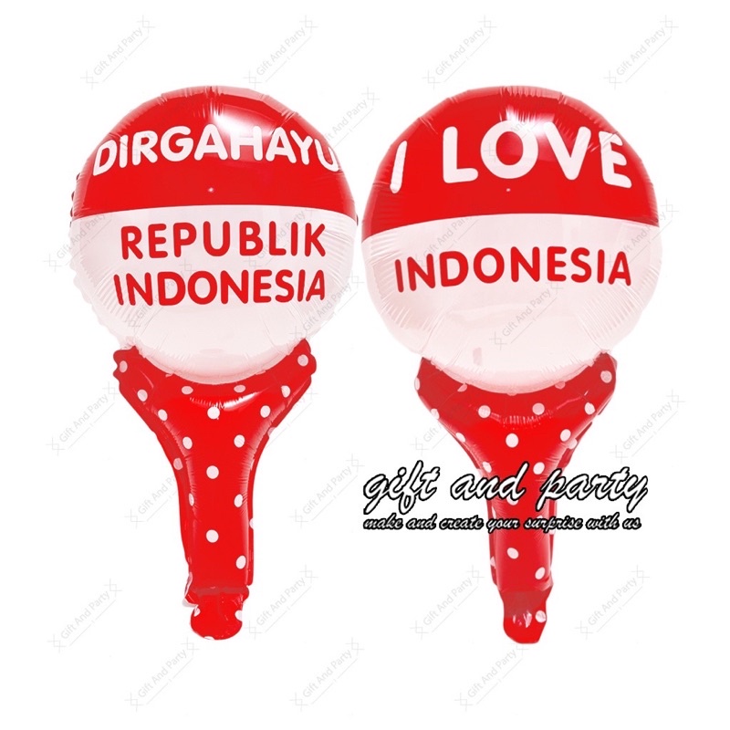 Jual Balon Pentung Dirgahayu RI Balon Merah Putih Balon Foil HUT RI