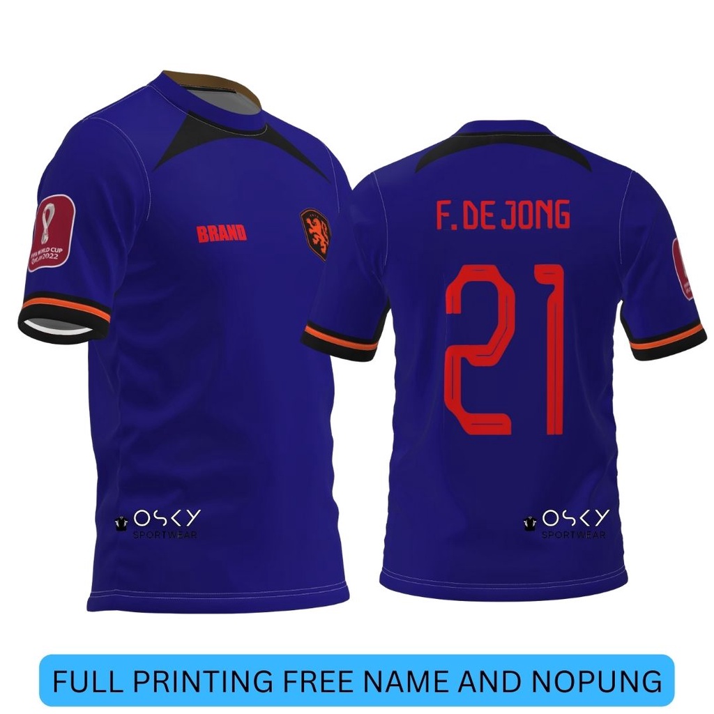 Jual KAOS JERSEY BELANDA AWAY JERSEY BOLA PIALA DUNIA 2022 2023 FREE