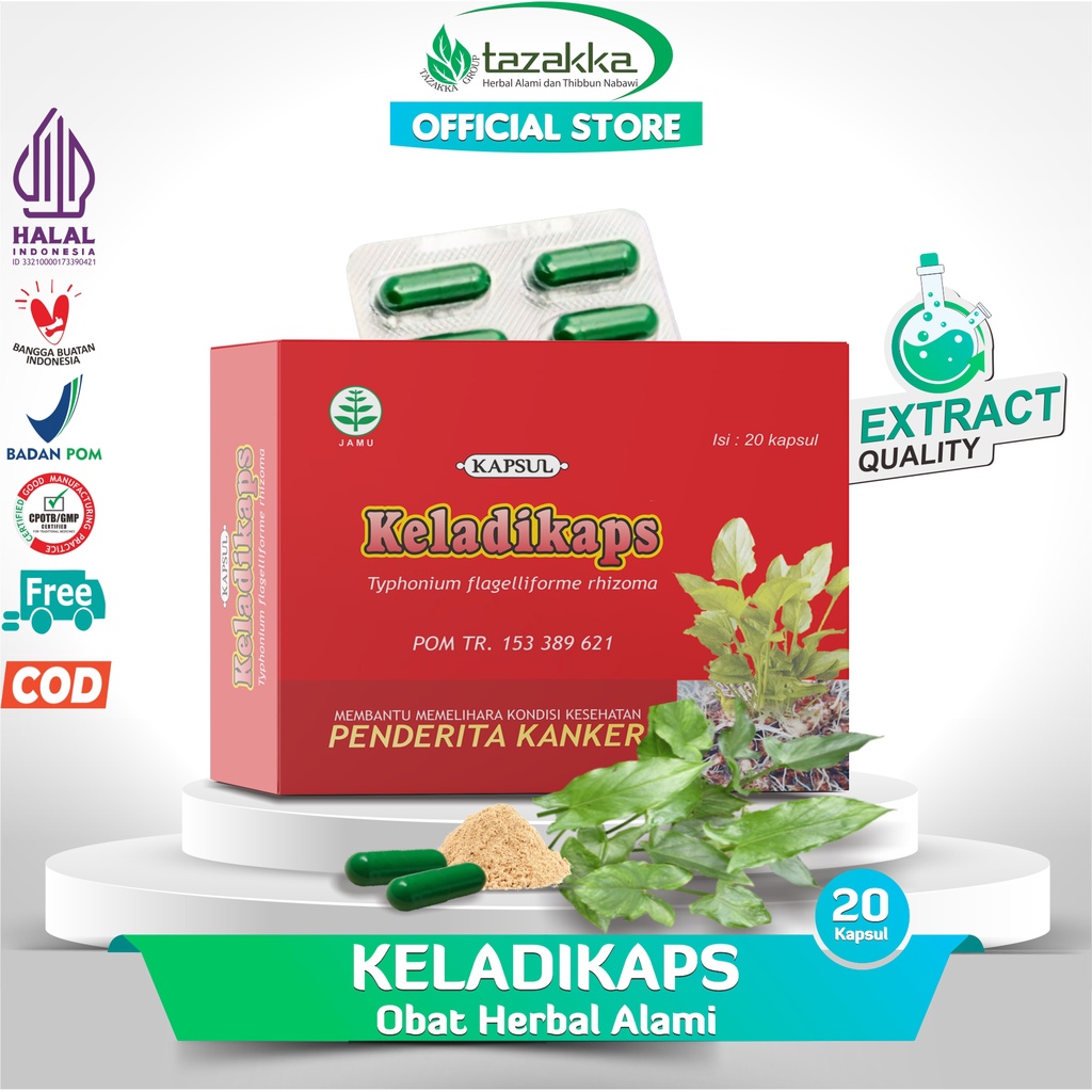 Jual Tazakka Keladikaps Ekstrak Keladi Tikus Obat Kanker Herbal