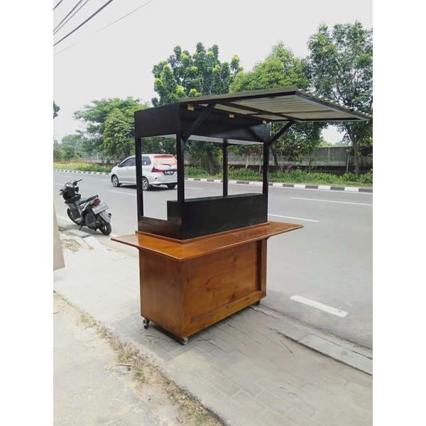 Jual Booth Kayu Jati Belanda Murah Gerobak Jualan Gerobak Minimalis