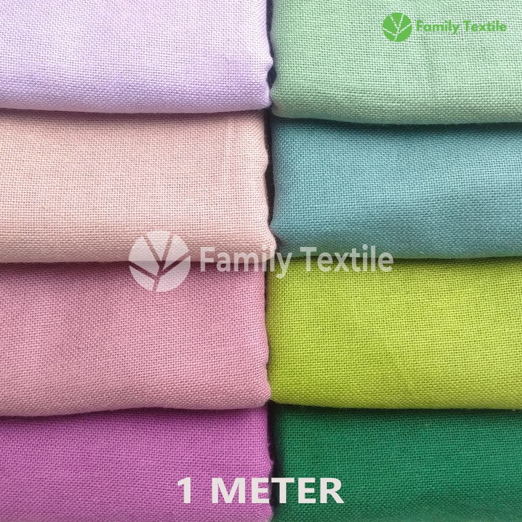 Jual Kain Katun Linen Rami Premium 1 Meter Bahan Gamis Tasan Kemeja