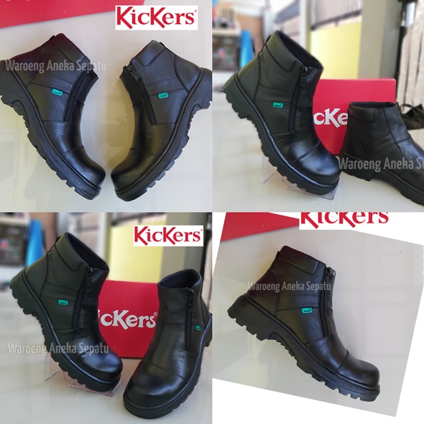 Jual Sepatu Boots Zippers Safety Kulit Resleting Sepatu Touring Bikers