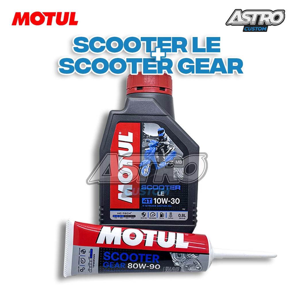 Jual Paket Oli Motul Scooter LE 4T 10W 30 0 8L Oli Gardan 80W 90