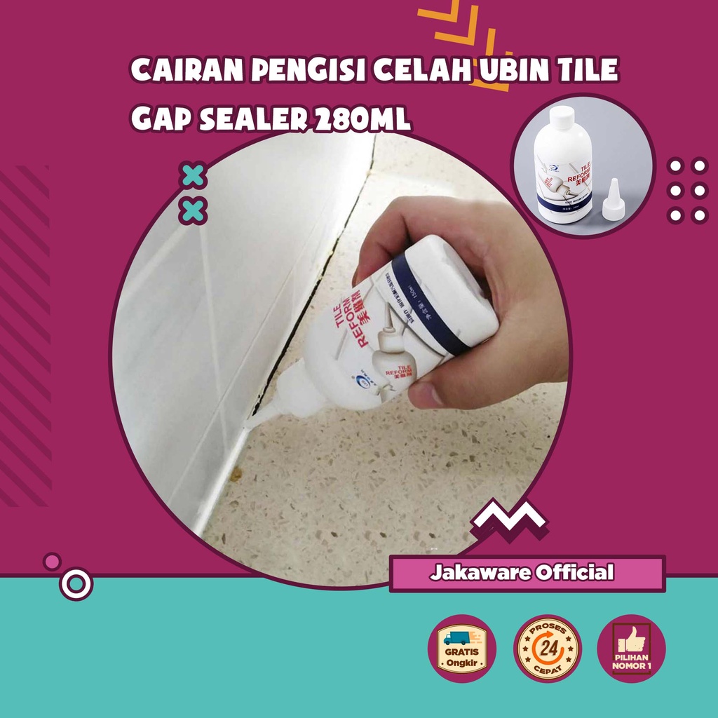 Jual LKB CAIRAN PENGISI CELAH UBIN TILE GAP SEALER 280ML PENAMBAL