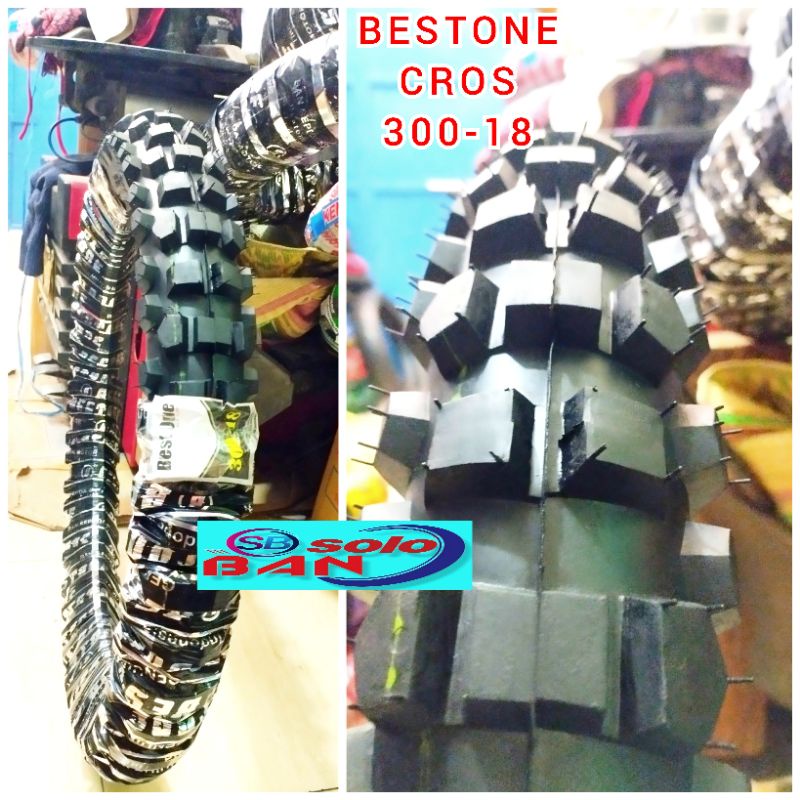 Jual BAN MONTOR BESTONE CROS 300 18 BAN LUAR RING 18 Ban Motor 300 18