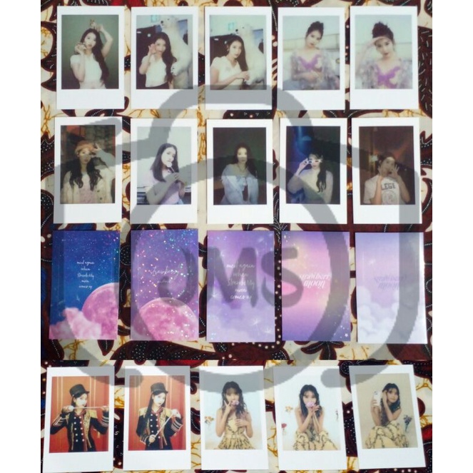 Jual READY Sharing IU OFFICIAL Polaroid Strawberry Moon Golden Hour